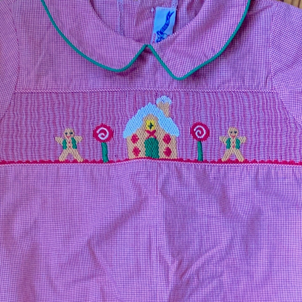 Silly Goose Christmas smocked shortsleeved longall